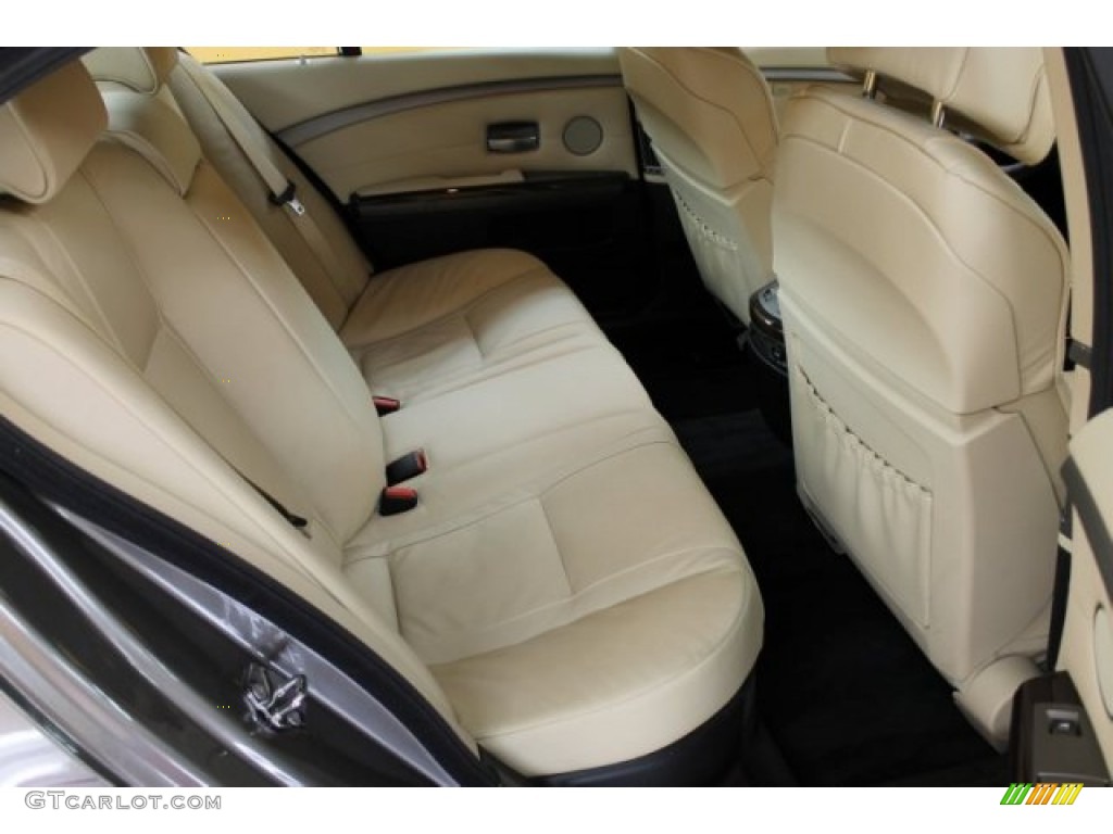 Cream Beige Interior 2008 BMW 7 Series 750i Sedan Photo #51893486