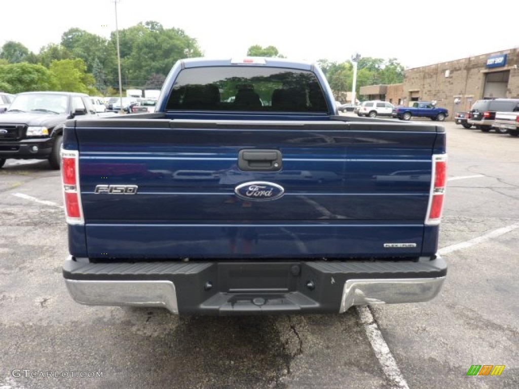 2011 F150 XLT SuperCab 4x4 - Dark Blue Pearl Metallic / Steel Gray photo #3