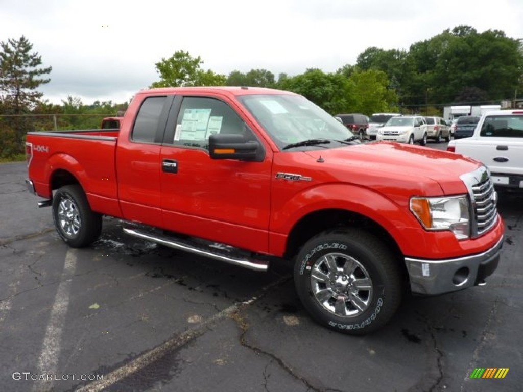2011 F150 XLT SuperCab 4x4 - Race Red / Steel Gray photo #1