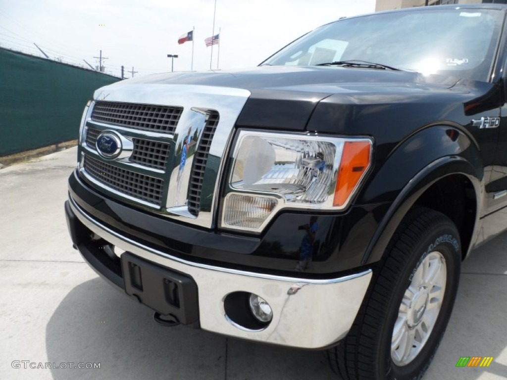 2011 F150 Lariat SuperCrew 4x4 - Ebony Black / Black photo #10