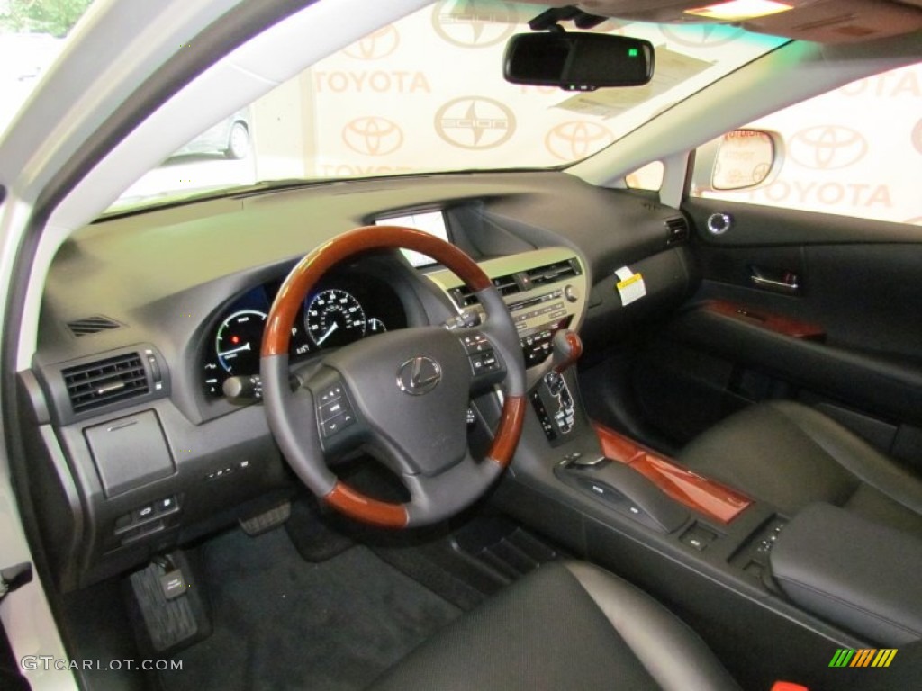 Black/Brown Walnut Interior 2010 Lexus RX 450h AWD Hybrid Photo #51896720