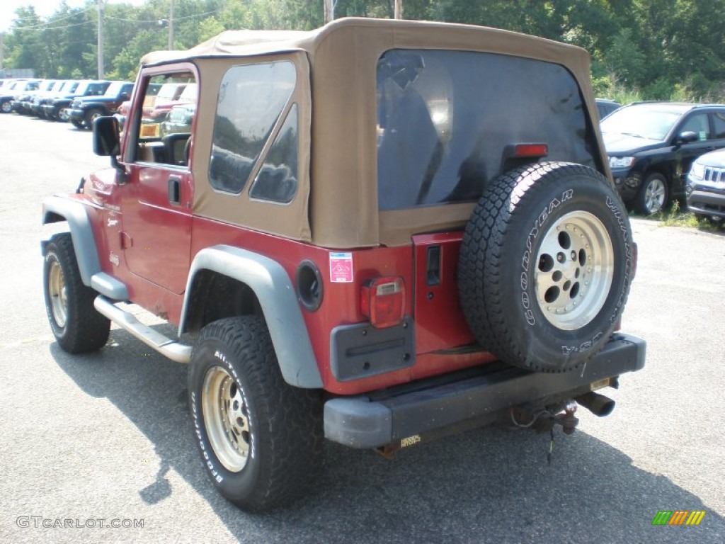 1998 Wrangler Sport 4x4 - Chili Pepper Red Pearl / Khaki photo #7