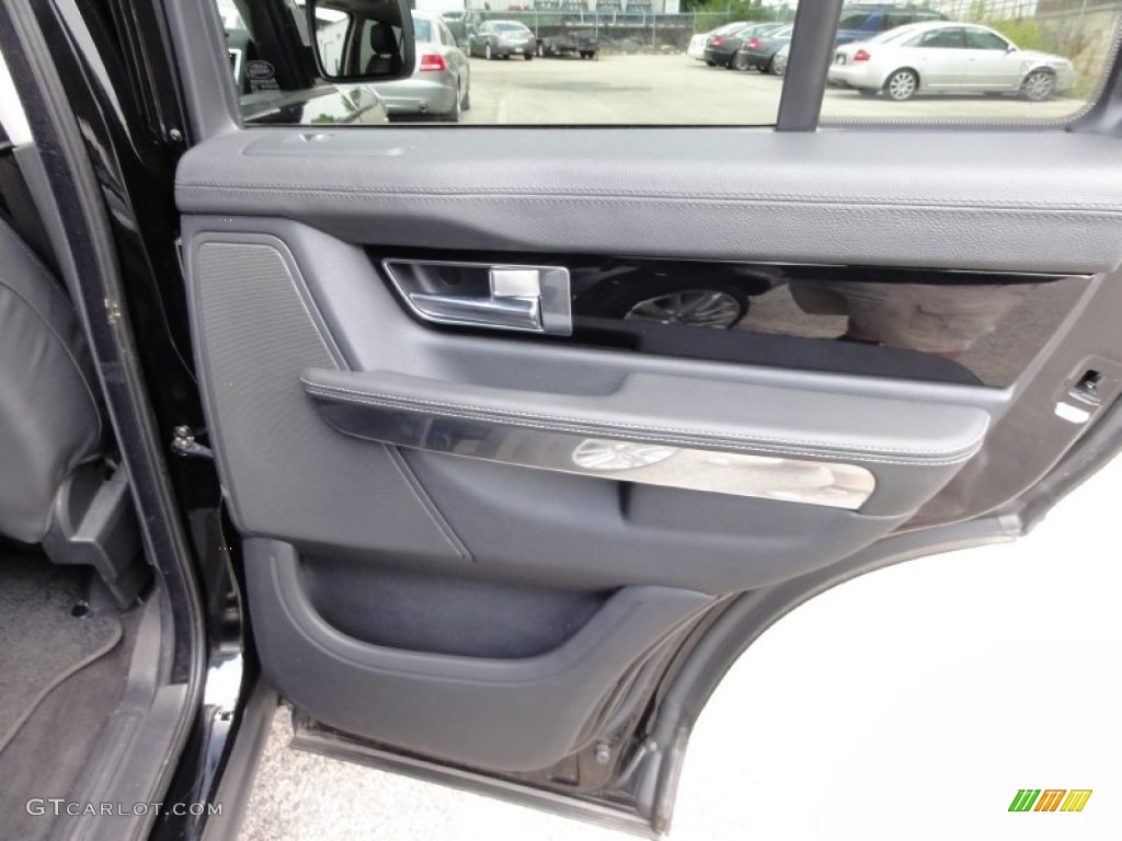 2010 Land Rover Range Rover Sport HSE Ebony/Lunar Stitching Door Panel Photo #51903332