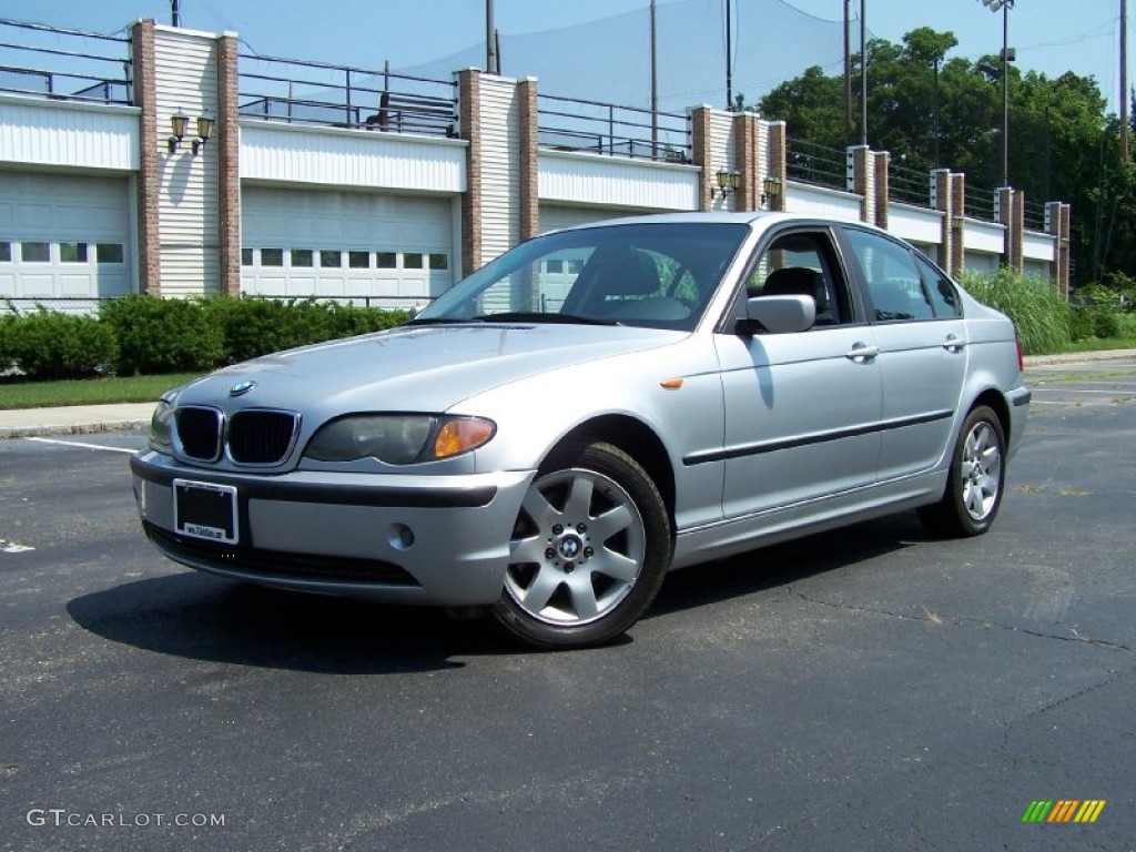 2002 3 Series 325i Sedan - Titanium Silver Metallic / Black photo #1