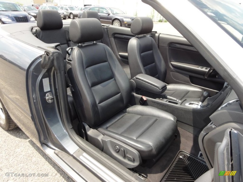 Ebony Interior 2003 Audi A4 1.8T Cabriolet Photo #51905621