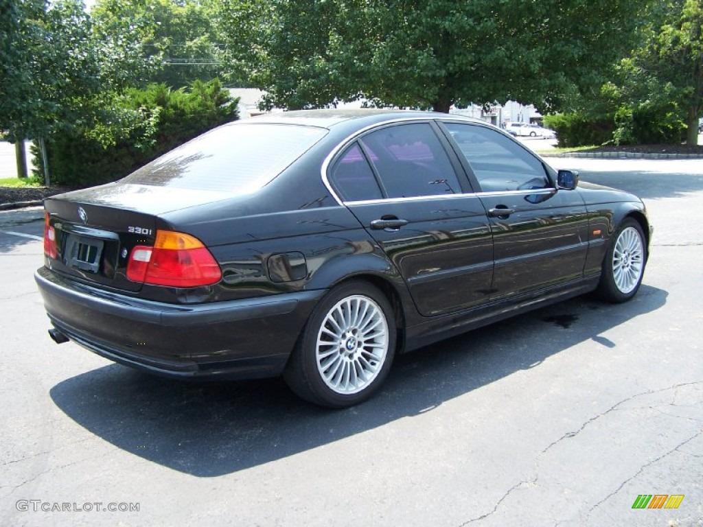 2001 3 Series 330i Sedan - Jet Black / Black photo #6