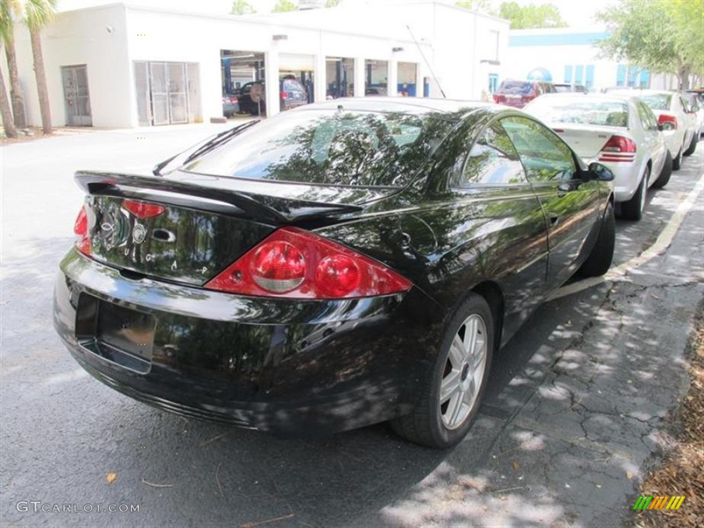 2002 Cougar V6 Coupe - Black / Dark Graphite photo #2