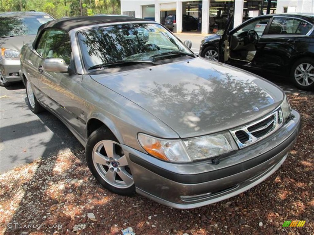 2003 9-3 SE Convertible - Steel Grey Metallic / Charcoal Grey photo #2