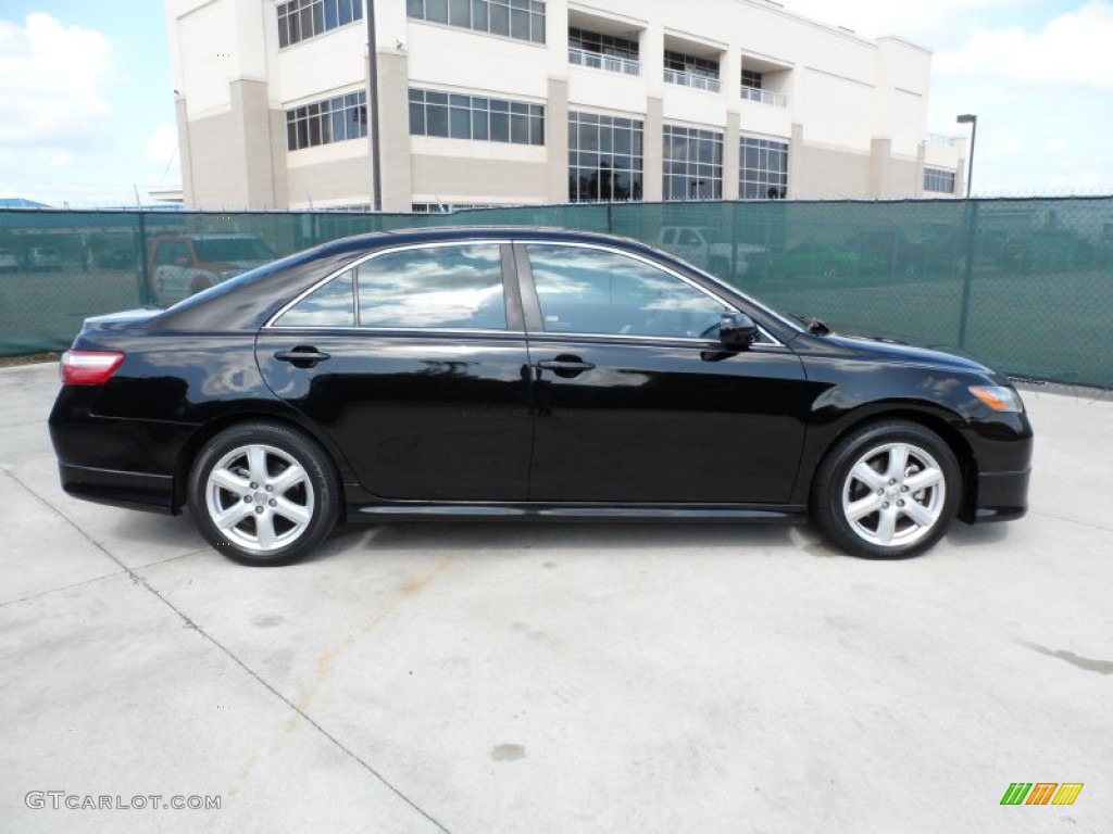 2007 Camry SE V6 - Black / Dark Charcoal photo #2