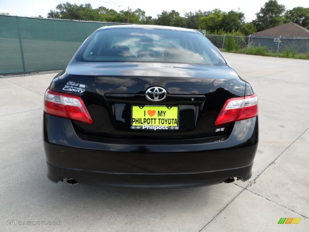 2007 Camry SE V6 - Black / Dark Charcoal photo #4