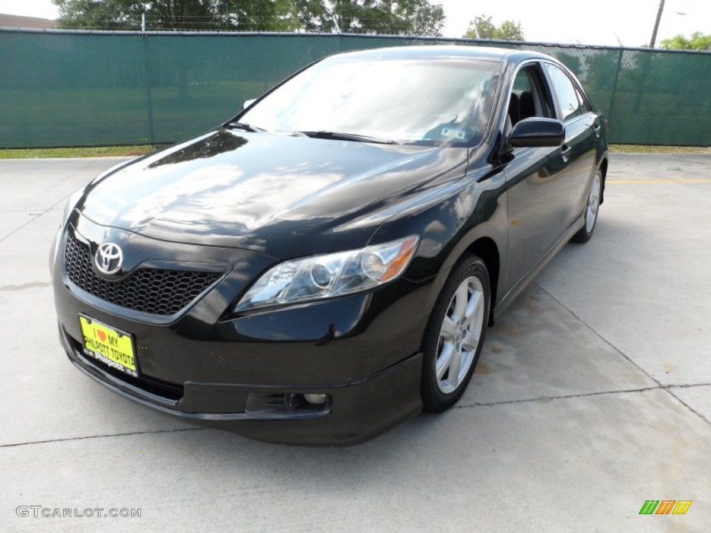 2007 Camry SE V6 - Black / Dark Charcoal photo #7