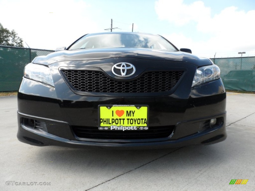 2007 Camry SE V6 - Black / Dark Charcoal photo #9