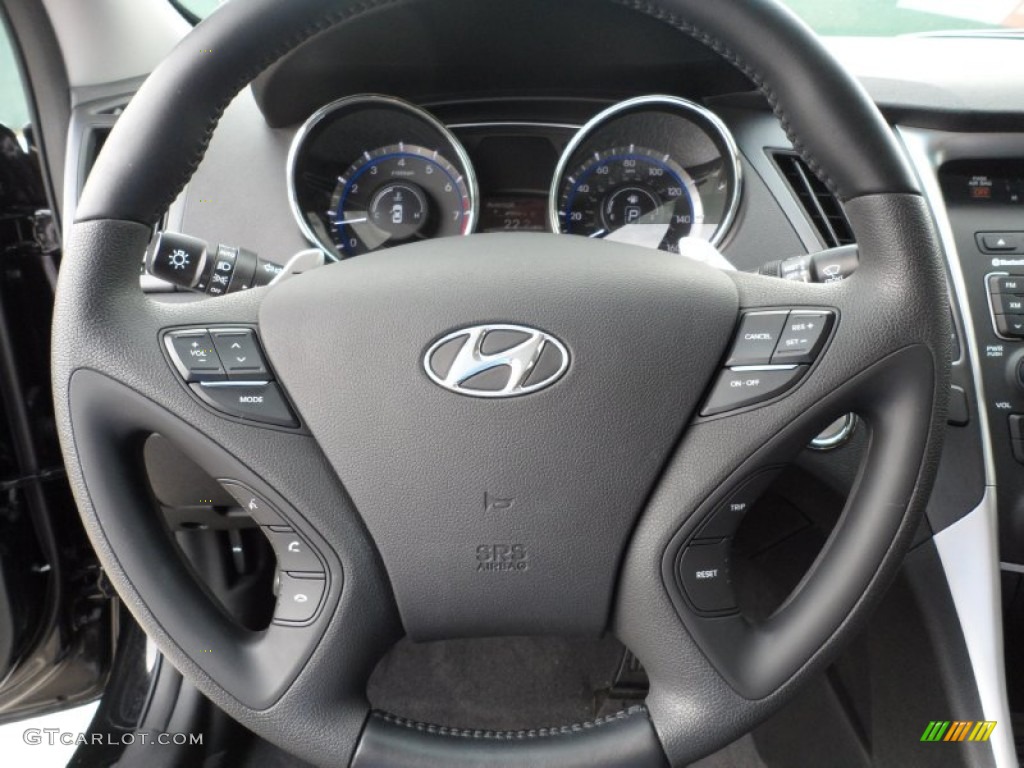 2011 Sonata SE - Midnight Black / Black photo #44