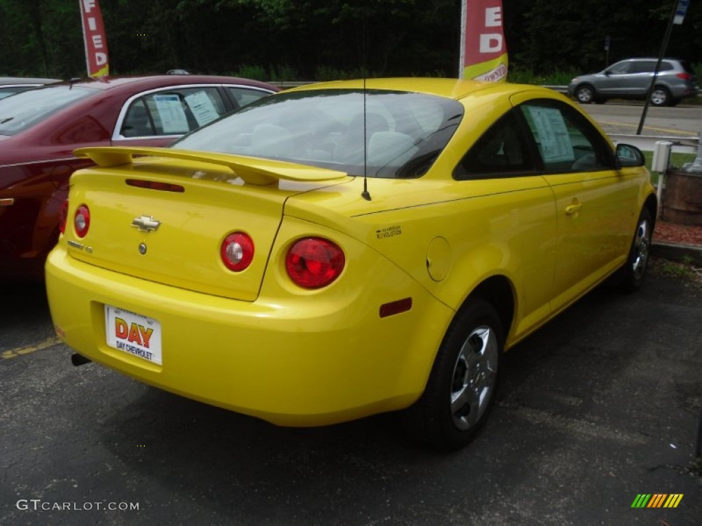 2007 Cobalt LS Coupe - Rally Yellow / Gray photo #4