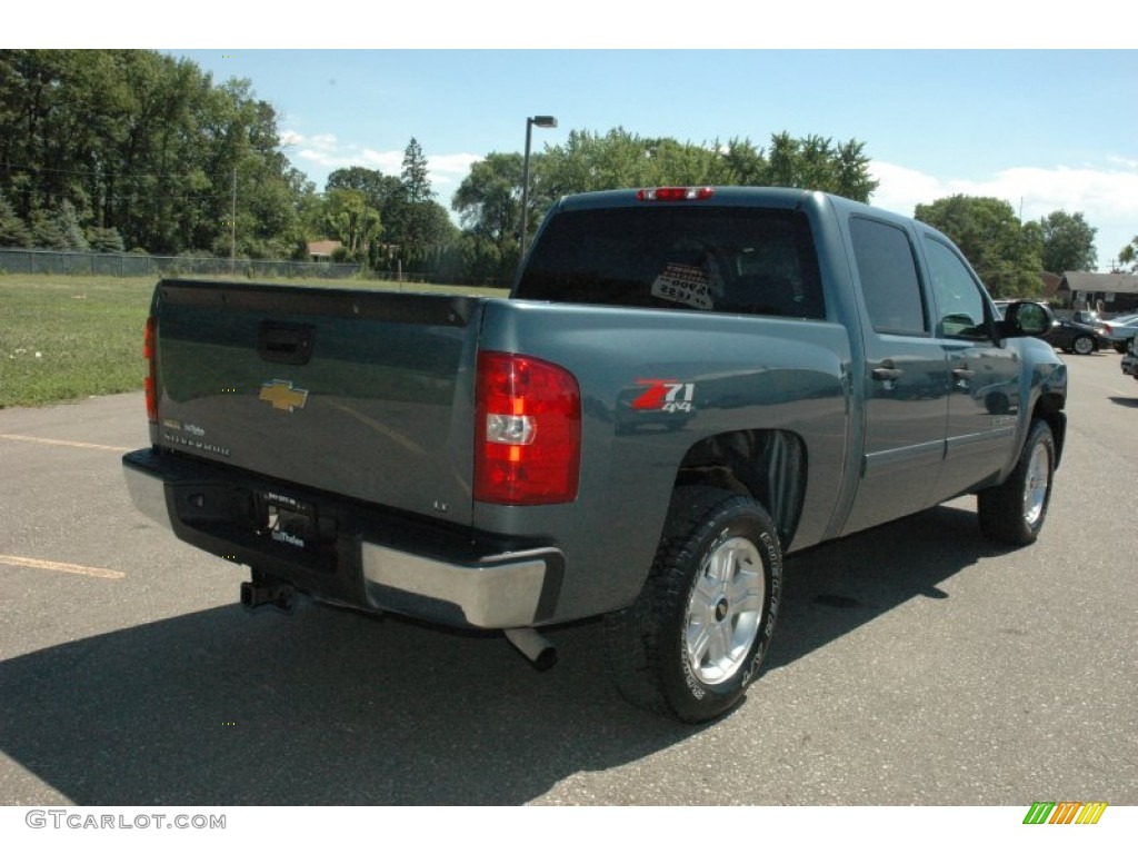 2009 Silverado 1500 LT Crew Cab 4x4 - Blue Granite Metallic / Dark Titanium photo #6