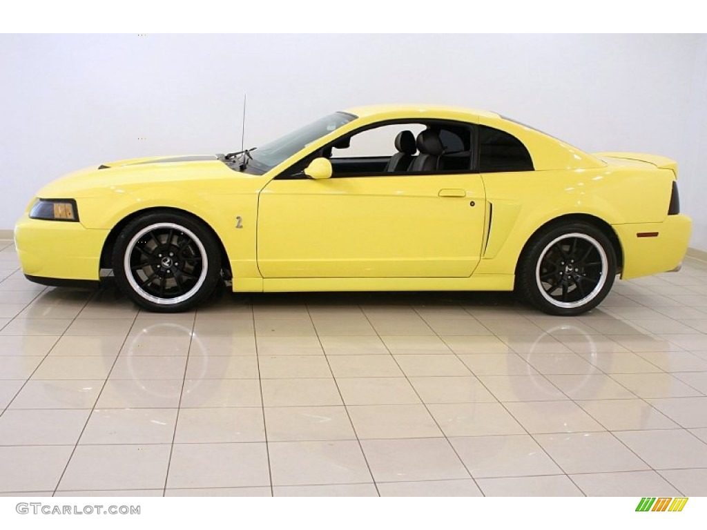 Zinc Yellow 2003 Ford Mustang Cobra Coupe Exterior Photo #51913376
