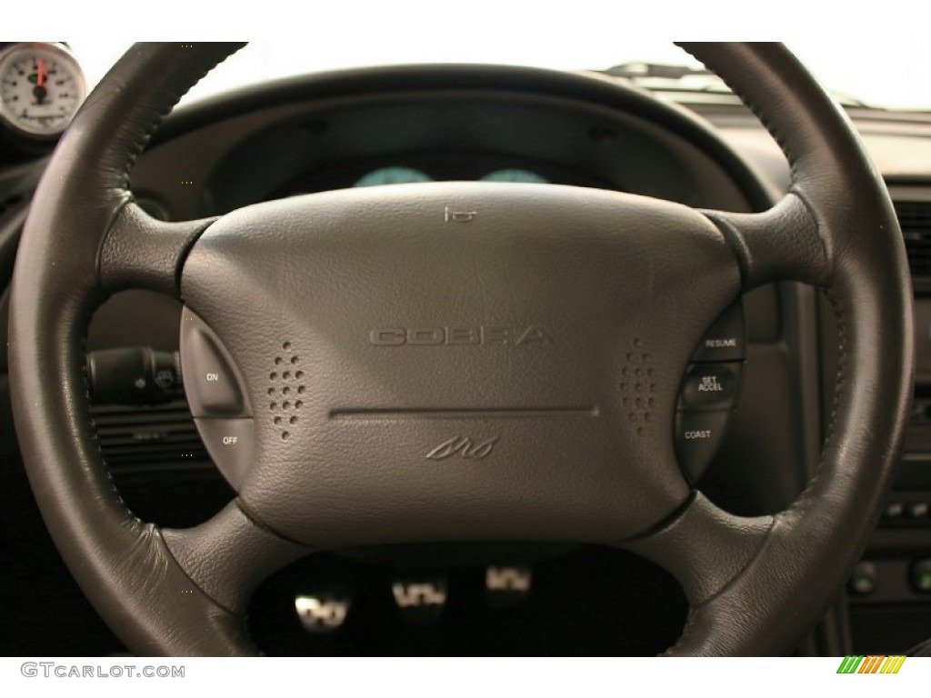 2003 Ford Mustang Cobra Coupe Dark Charcoal/Medium Graphite Steering Wheel Photo #51913454