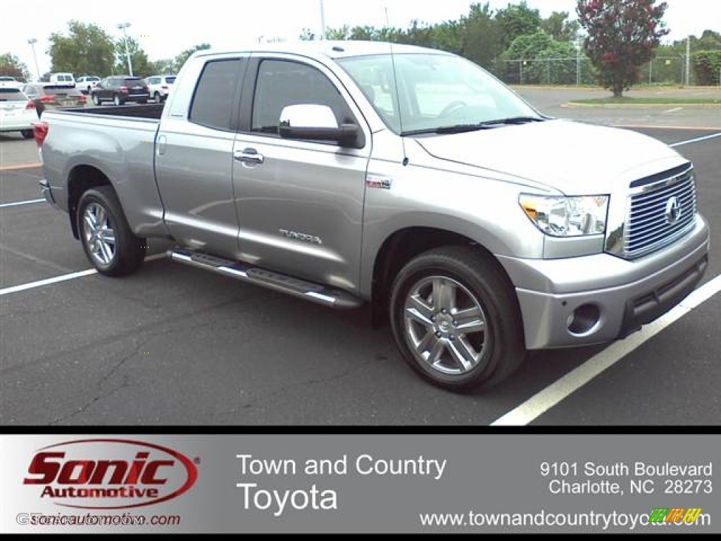 2010 Tundra Limited Double Cab - Silver Sky Metallic / Red Rock photo #1