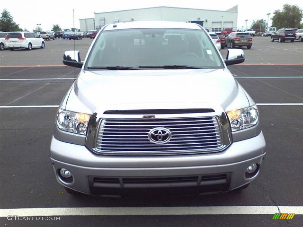 2010 Tundra Limited Double Cab - Silver Sky Metallic / Red Rock photo #2