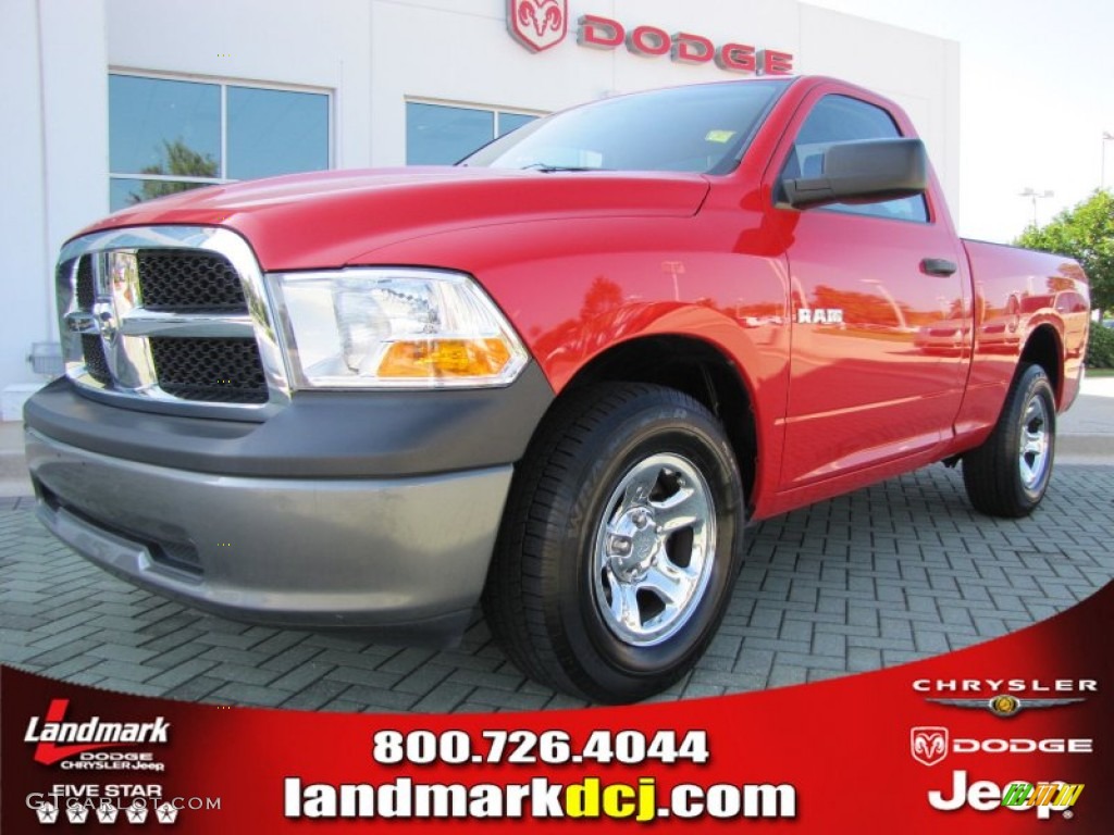 2009 Ram 1500 ST Regular Cab - Flame Red / Dark Slate/Medium Graystone photo #1