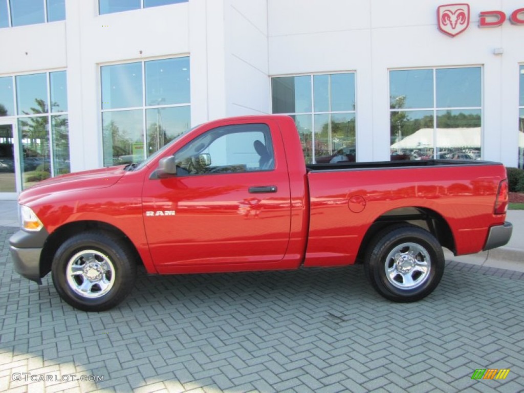 2009 Ram 1500 ST Regular Cab - Flame Red / Dark Slate/Medium Graystone photo #2