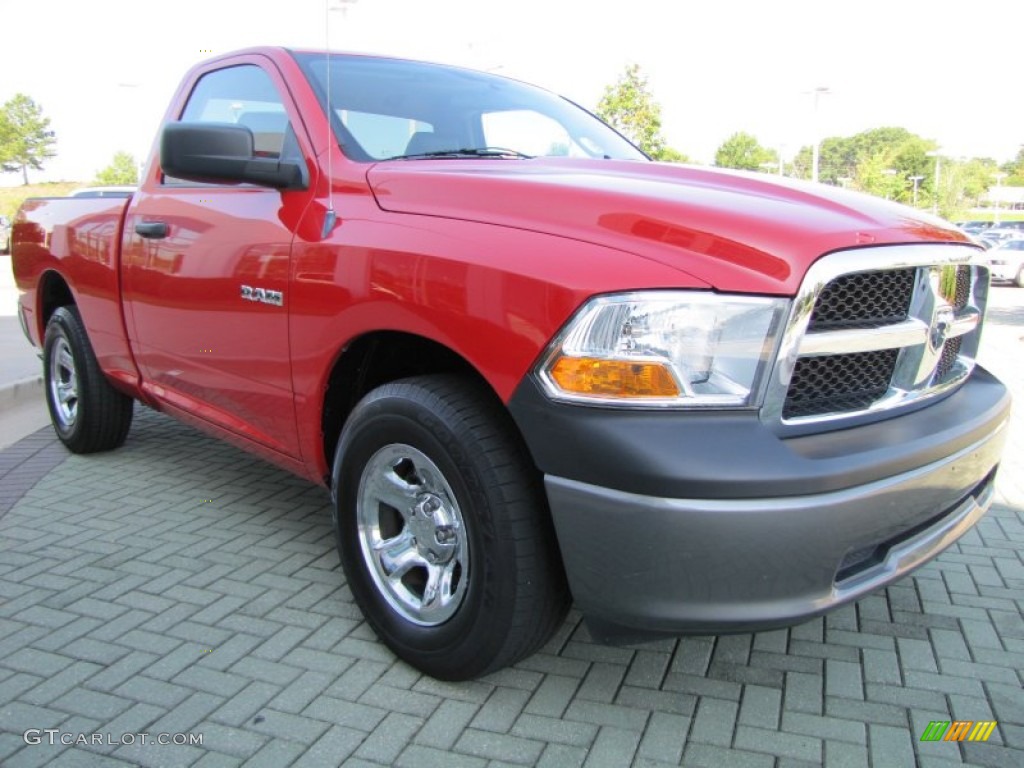 2009 Ram 1500 ST Regular Cab - Flame Red / Dark Slate/Medium Graystone photo #7