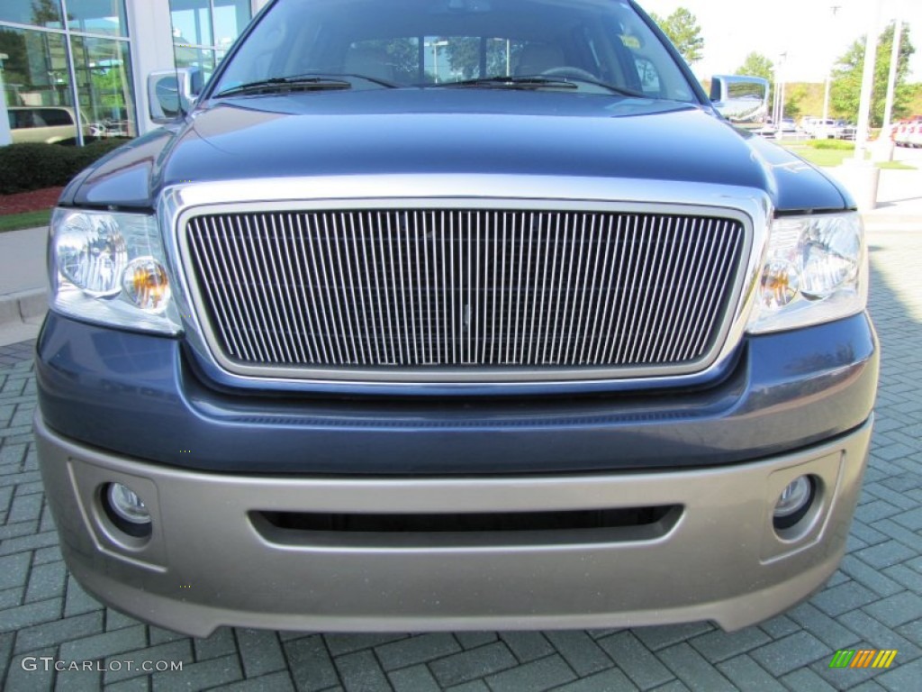 2006 F150 Lariat SuperCrew - Medium Wedgewood Blue Metallic / Tan photo #8