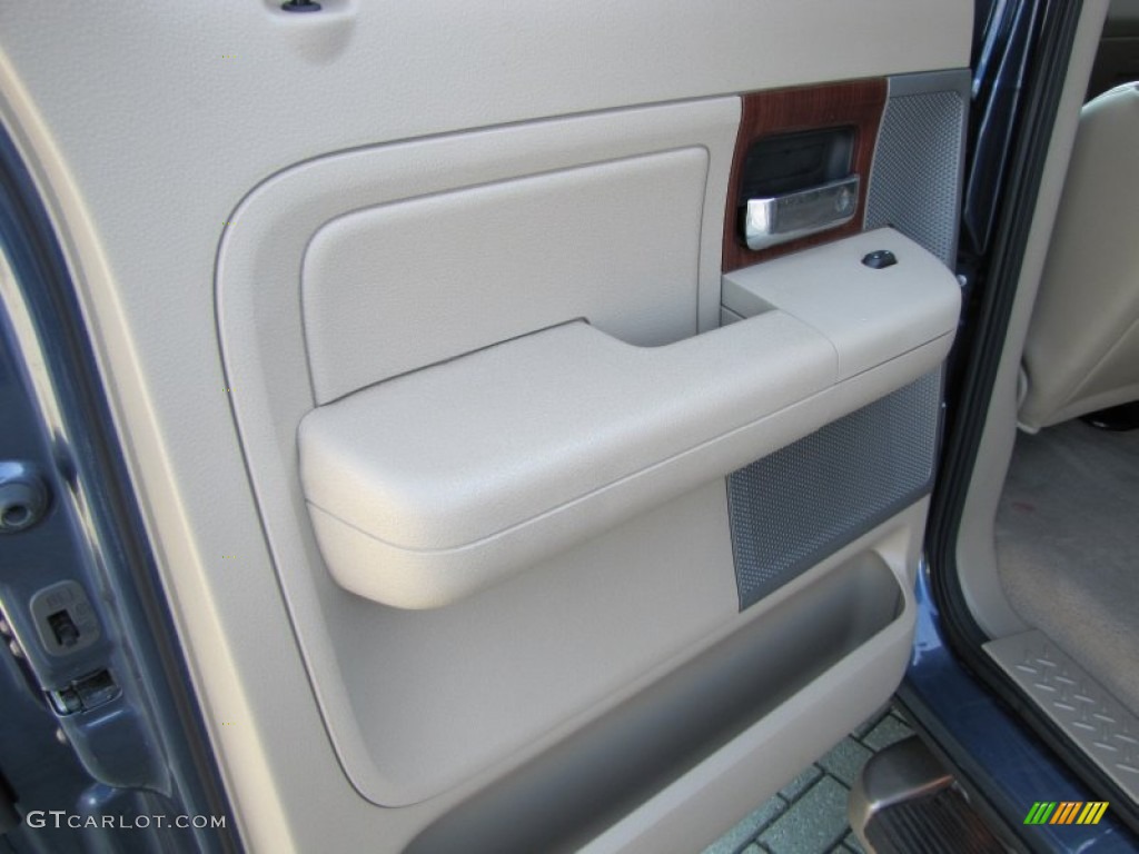2006 F150 Lariat SuperCrew - Medium Wedgewood Blue Metallic / Tan photo #16