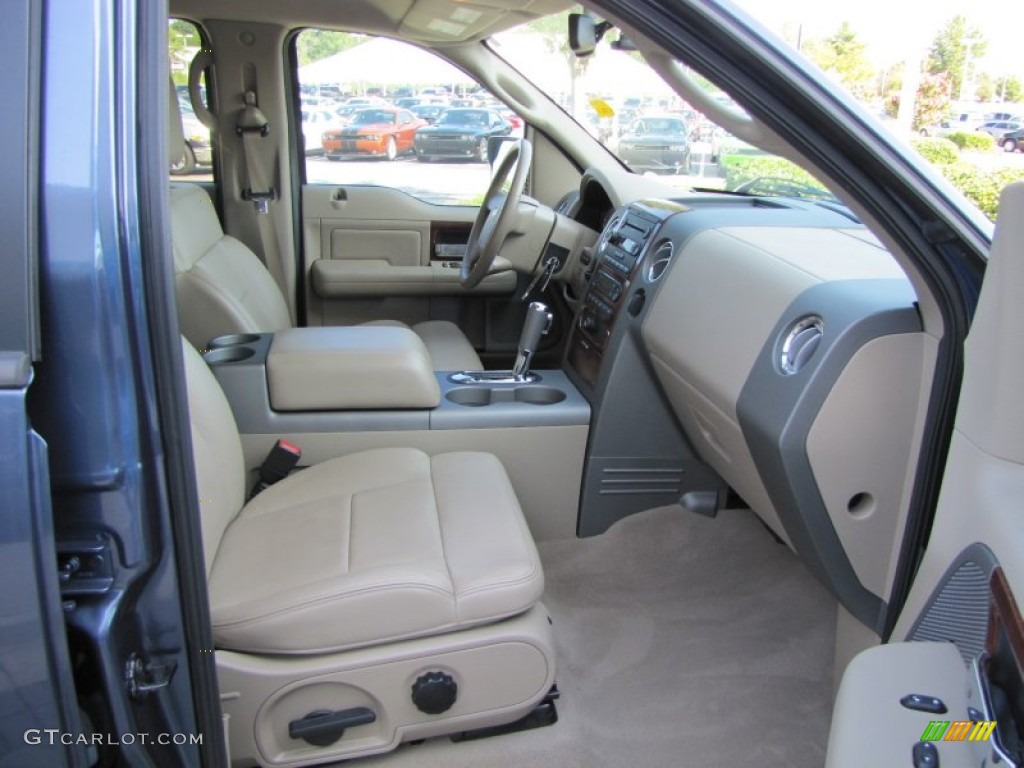 2006 F150 Lariat SuperCrew - Medium Wedgewood Blue Metallic / Tan photo #20