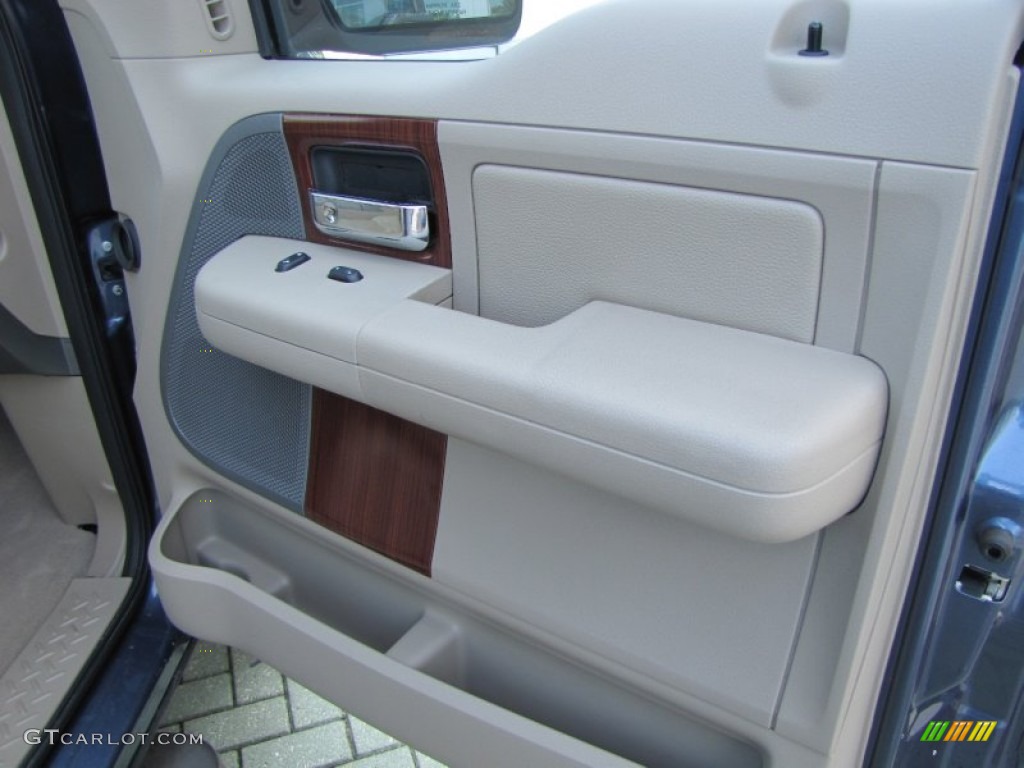2006 F150 Lariat SuperCrew - Medium Wedgewood Blue Metallic / Tan photo #21
