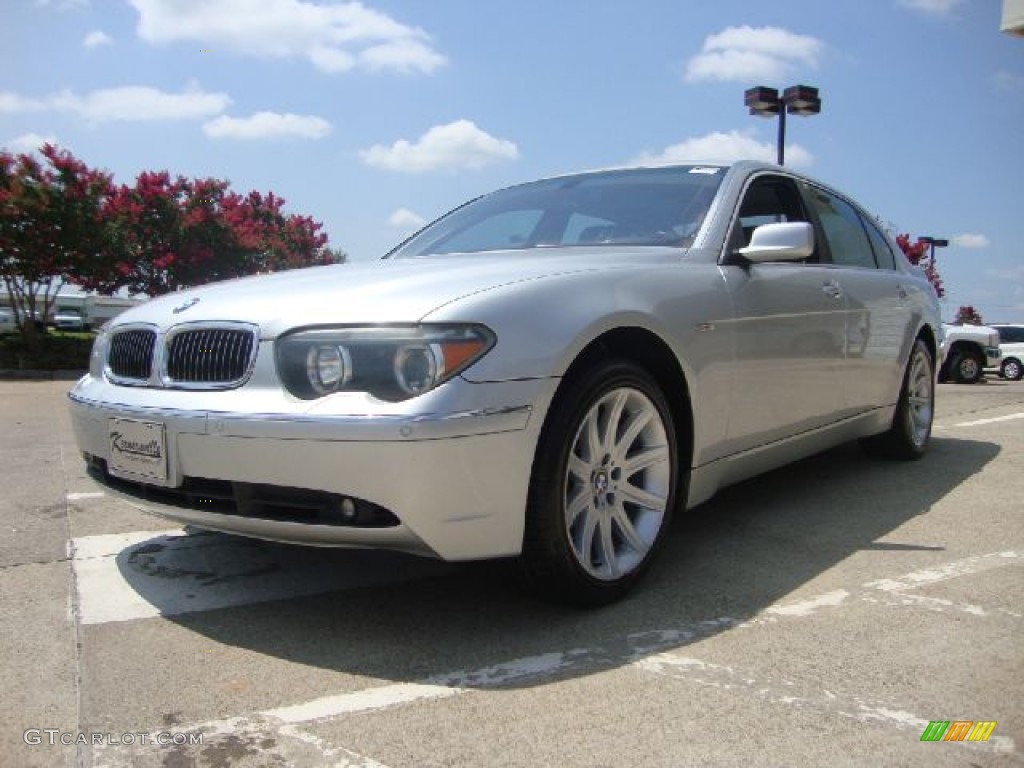 2003 7 Series 745Li Sedan - Titanium Silver Metallic / Black/Black photo #7