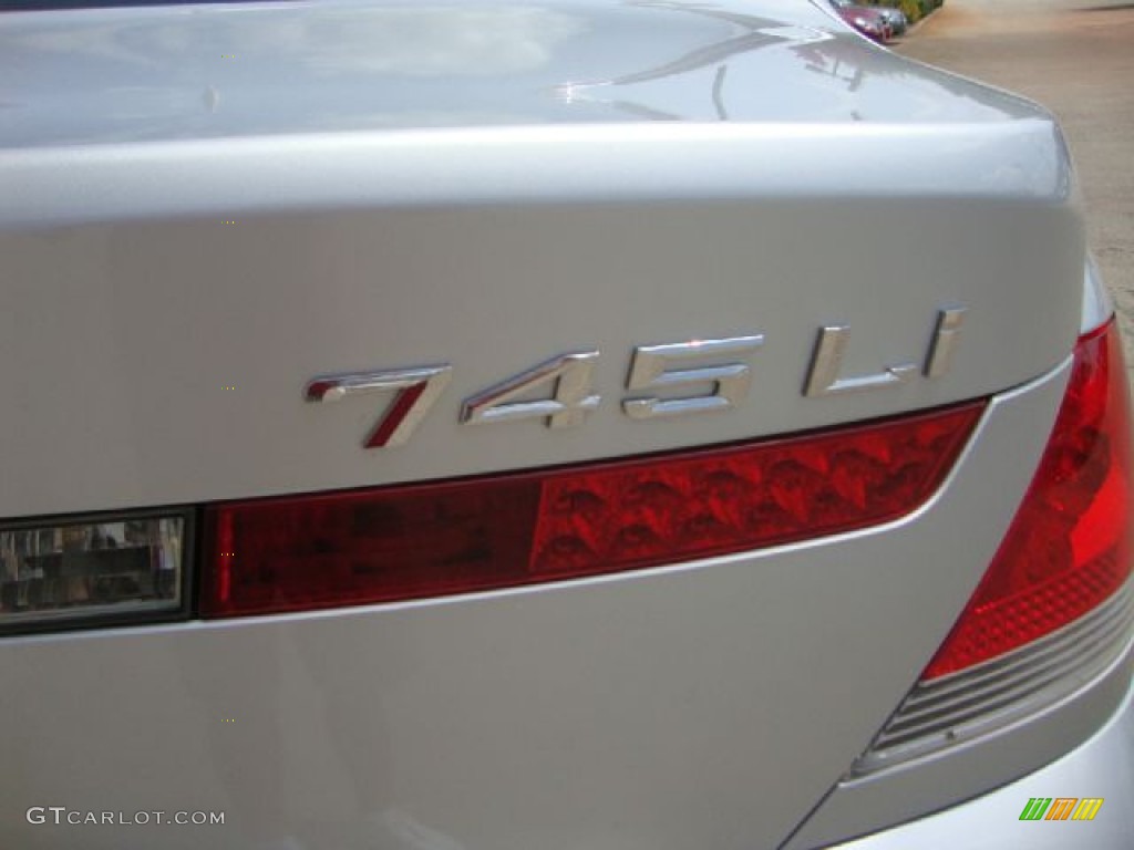 2003 7 Series 745Li Sedan - Titanium Silver Metallic / Black/Black photo #34