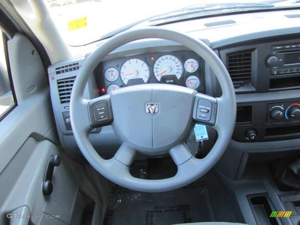 2006 Dodge Ram 2500 ST Quad Cab Medium Slate Gray Steering Wheel Photo #51916955