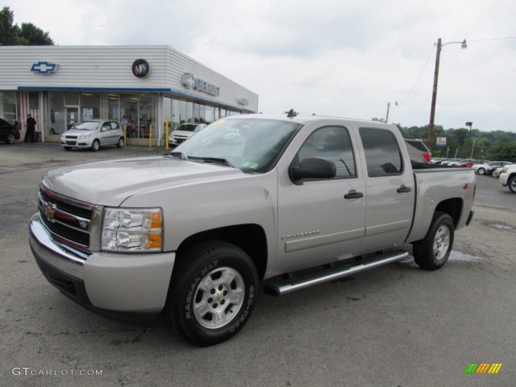 2008 Silverado 1500 Z71 Crew Cab 4x4 - Silver Birch Metallic / Ebony photo #1