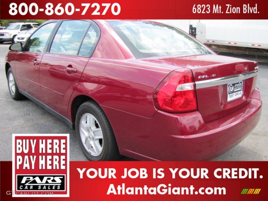 2004 Malibu LS V6 Sedan - Sport Red Metallic / Gray photo #2