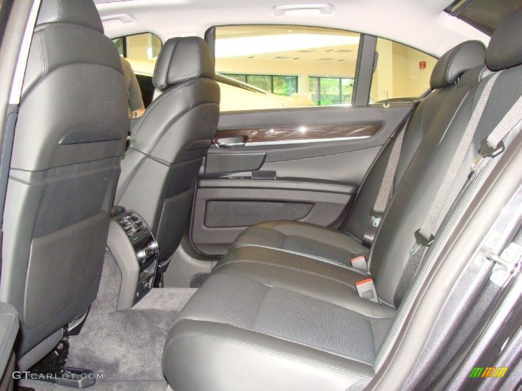 Black Interior 2011 BMW 7 Series 750i xDrive Sedan Photo #51922094