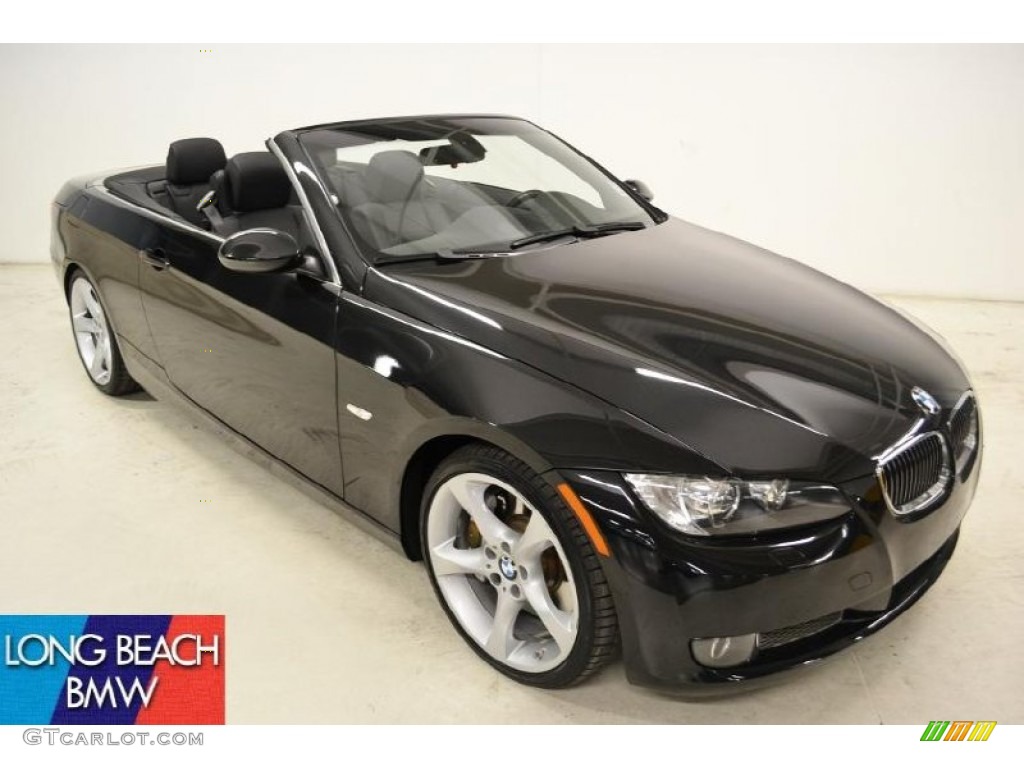 2008 3 Series 335i Convertible - Jet Black / Black photo #1