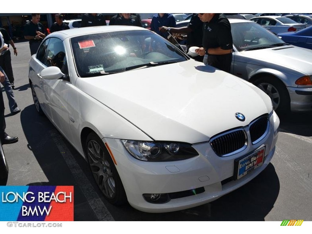 2009 3 Series 328i Convertible - Alpine White / Coral Red/Black Dakota Leather photo #1