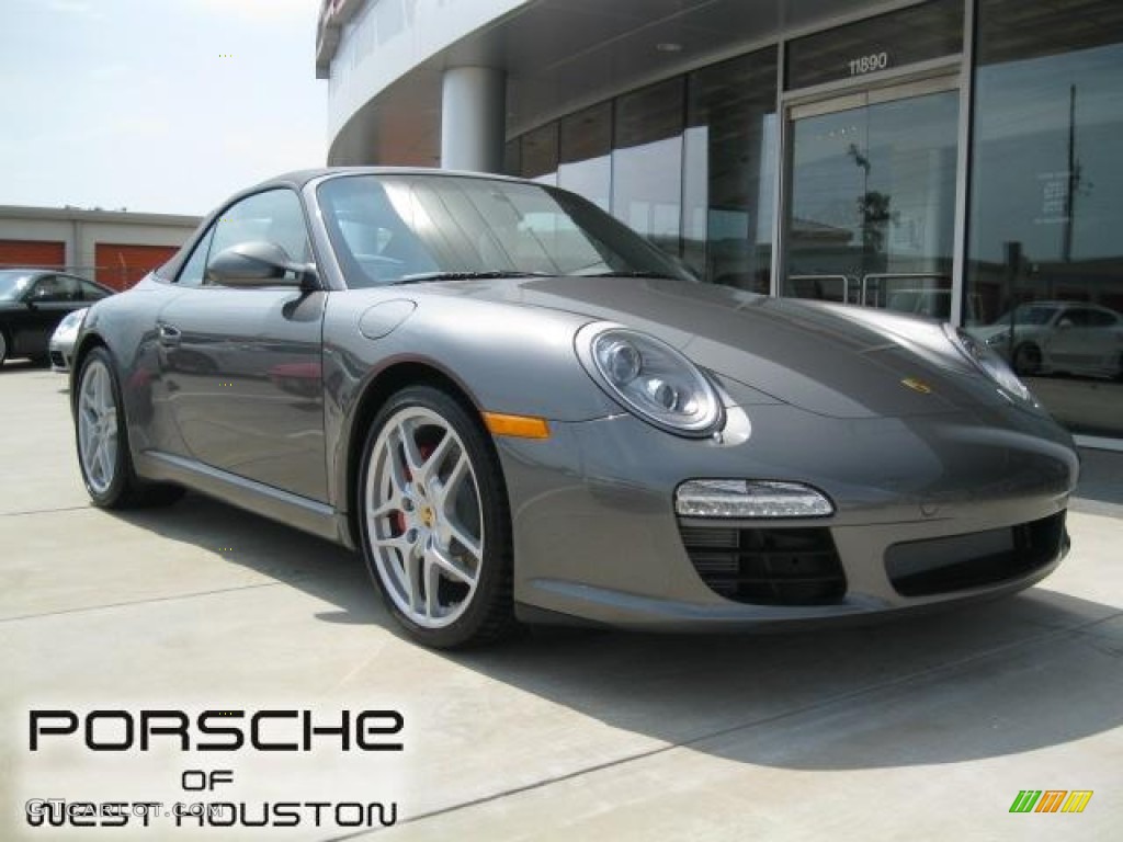 2012 911 Carrera S Cabriolet - Meteor Grey Metallic / Stone Grey photo #1