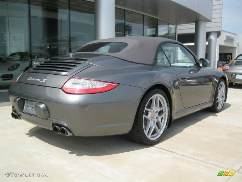 2012 911 Carrera S Cabriolet - Meteor Grey Metallic / Stone Grey photo #4