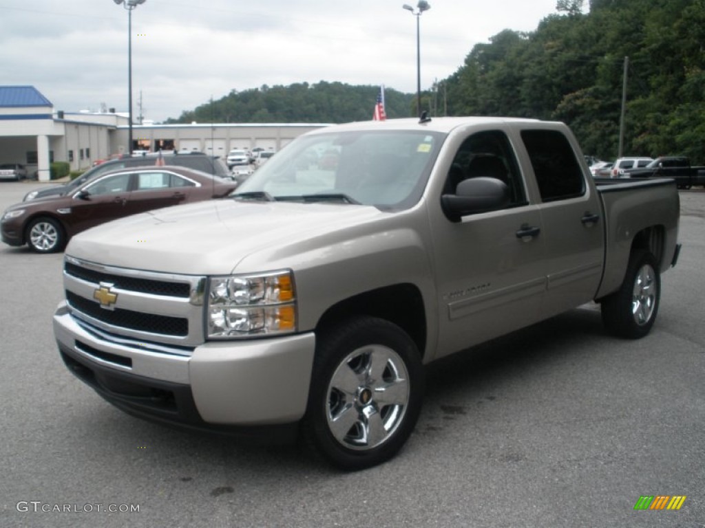 Silver Birch Metallic 2009 Chevrolet Silverado 1500 LT Crew Cab Exterior Photo #51923399