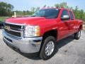 2011 Victory Red Chevrolet Silverado 2500HD LT Extended Cab 4x4  photo #3