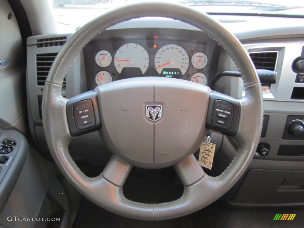 2008 Dodge Ram 2500 SLT Quad Cab 4x4 Khaki Steering Wheel Photo #51926690