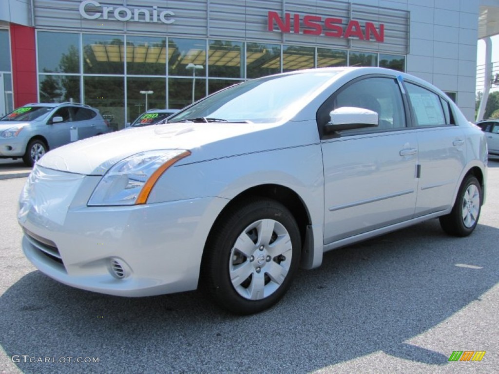 2012 Sentra 2.0 - Brilliant Silver Metallic / Beige photo #1