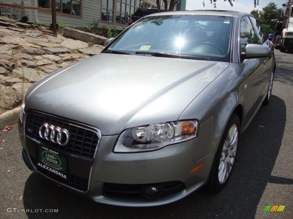2008 A4 2.0T quattro S-Line Sedan - Quartz Grey Metallic / Black photo #1