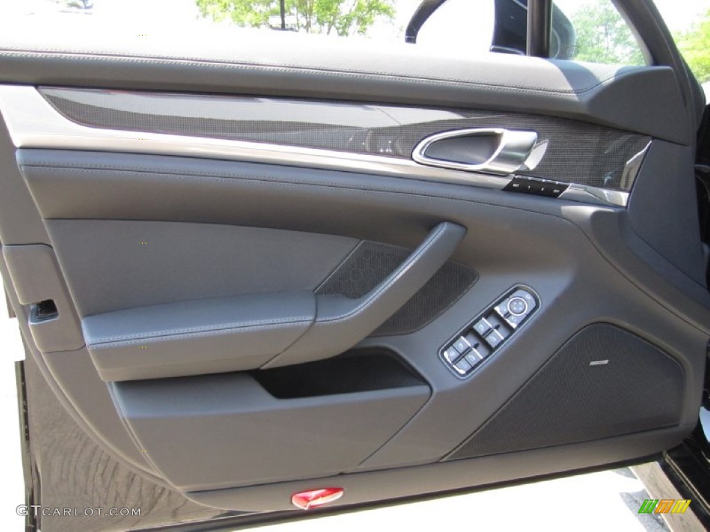 2011 Porsche Panamera Turbo Black Door Panel Photo #51928545