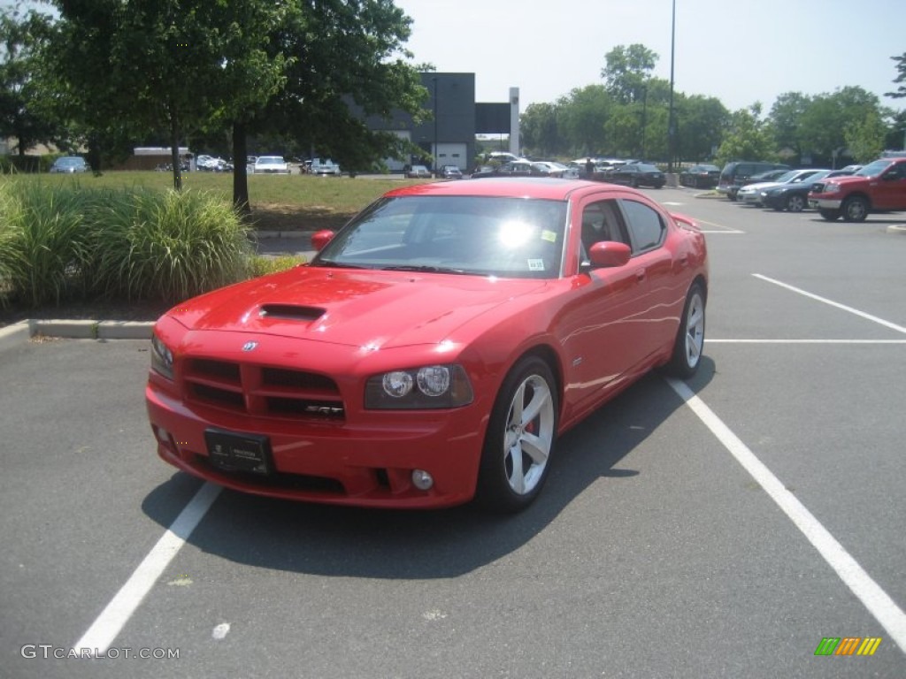 2010 Charger SRT8 - Inferno Red Crystal Pearl / Dark Slate Gray photo #1