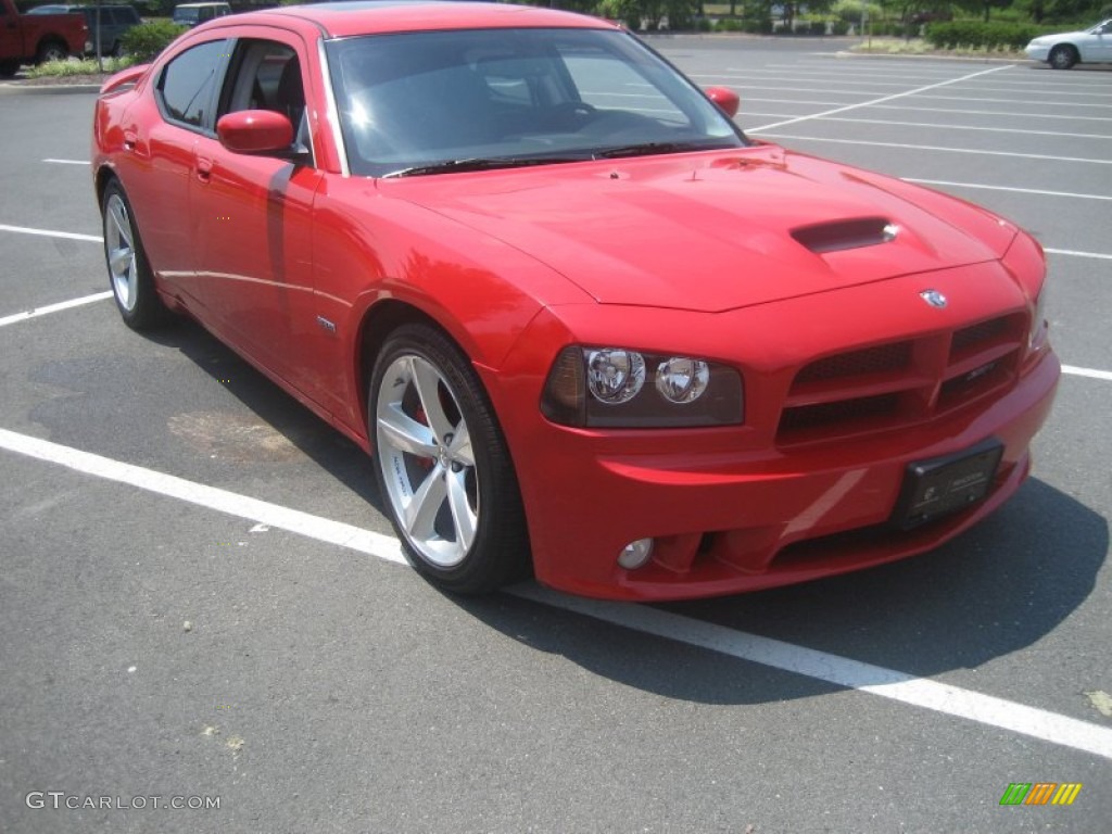 2010 Charger SRT8 - Inferno Red Crystal Pearl / Dark Slate Gray photo #8