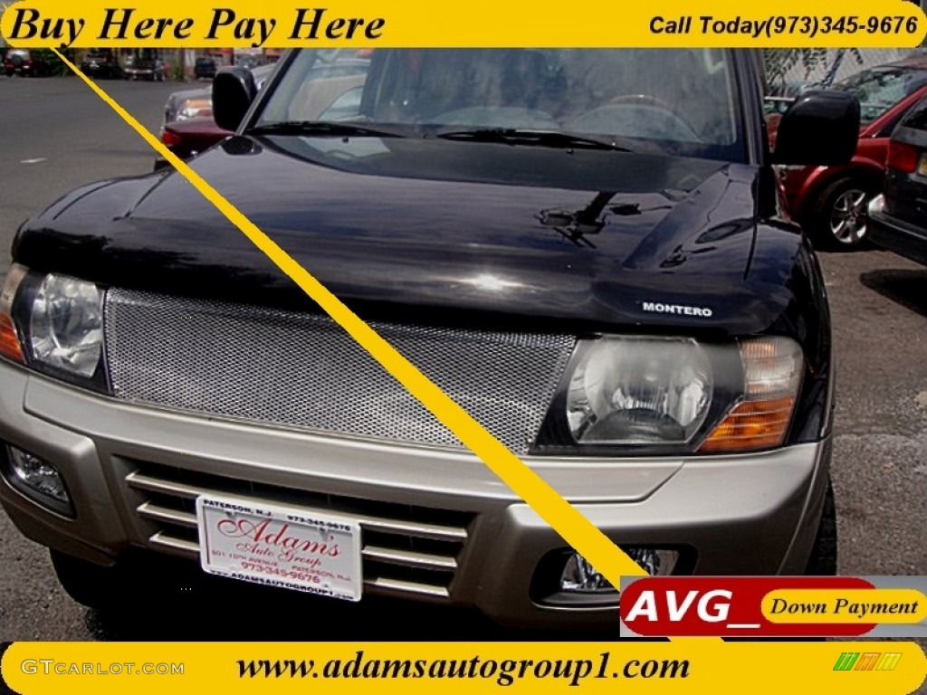 2002 Montero Limited 4x4 - Solano Black Pearlescent / Tan photo #1
