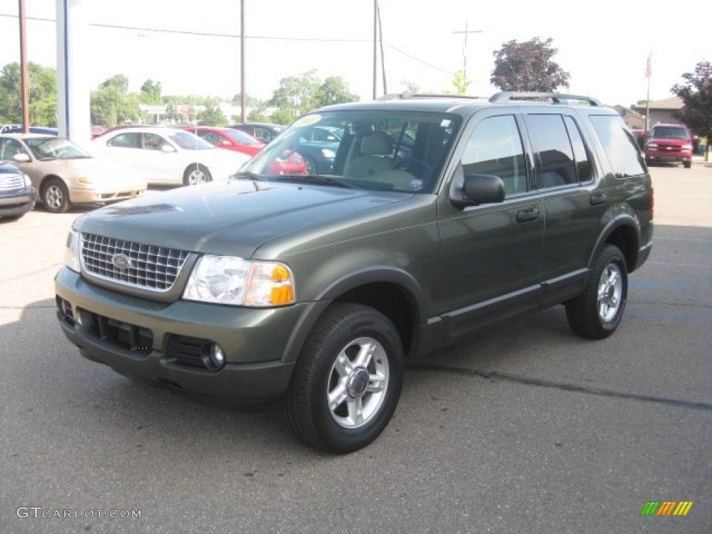 2003 Explorer XLT 4x4 - Estate Green Metallic / Medium Parchment Beige photo #9